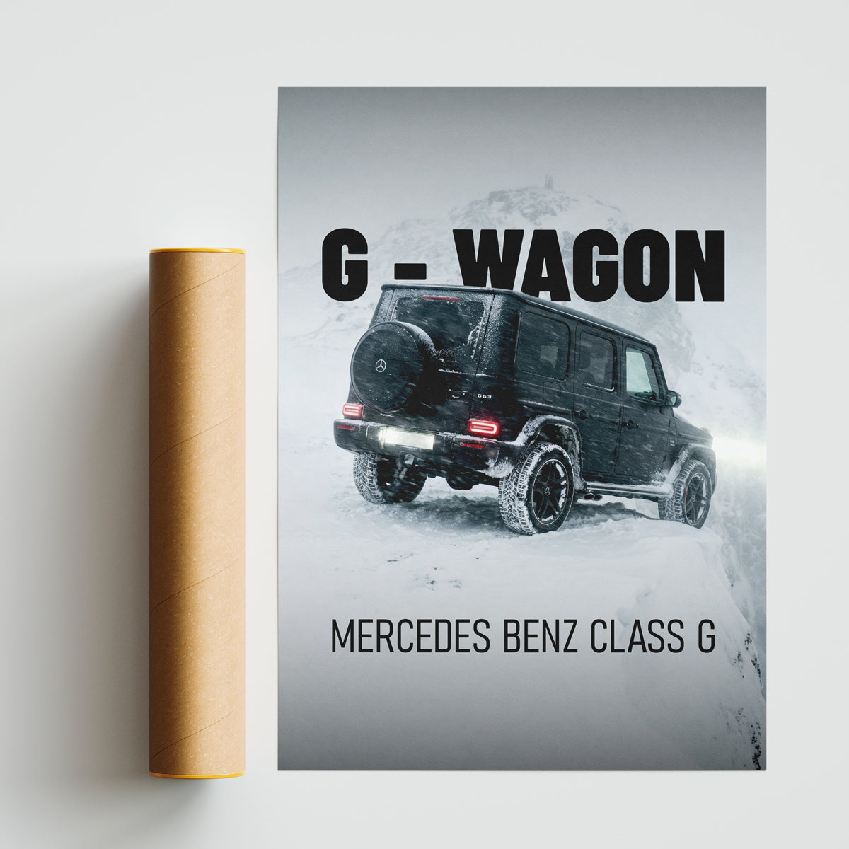 PLAKAT MERCEDES G KLASA, CZARNA  | ZIMA'25